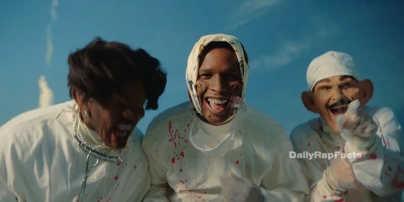 A$AP Rocky and his cohorts rob a bank in the music video for his new single, “Babushka Boi”