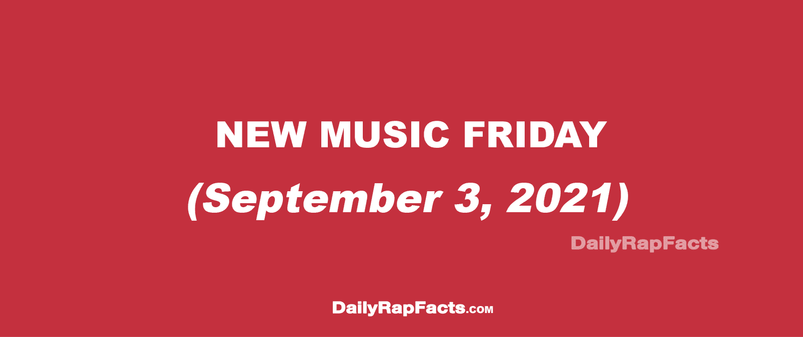 New Music Friday (September 3, 2021)