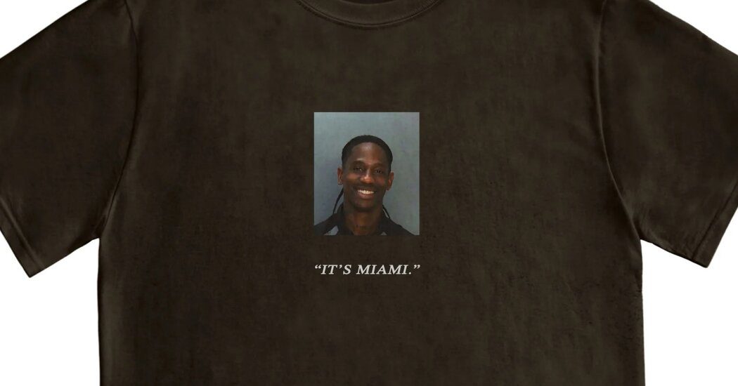 Travis Scott Sells Mugshot T-shirts After Miami Arrest