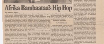 Afrika Bambaataa’s Hip-Hop 1982