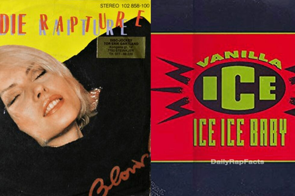 Although Blondie’s “Rapture” was the first song with a rap to go No. 1, Vanilla Ice’s “Ice Ice Baby” was the first No. 1 rap song by a rapper