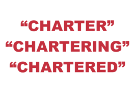 What does "Charter", "Chartering", & "Chartered" mean?