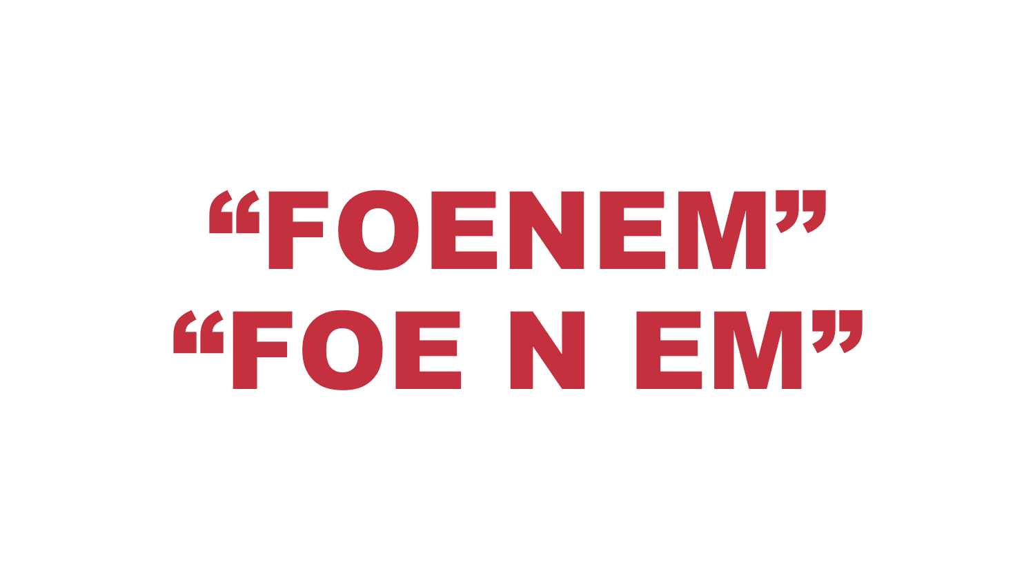 What does “Foenem” or "Foe N Em" mean? What does “Foenem” or "Foe N Em" mean?
