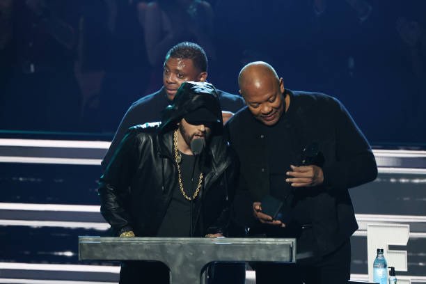 Eminem inducted into Rock Hall of Fame by Dr. Dre