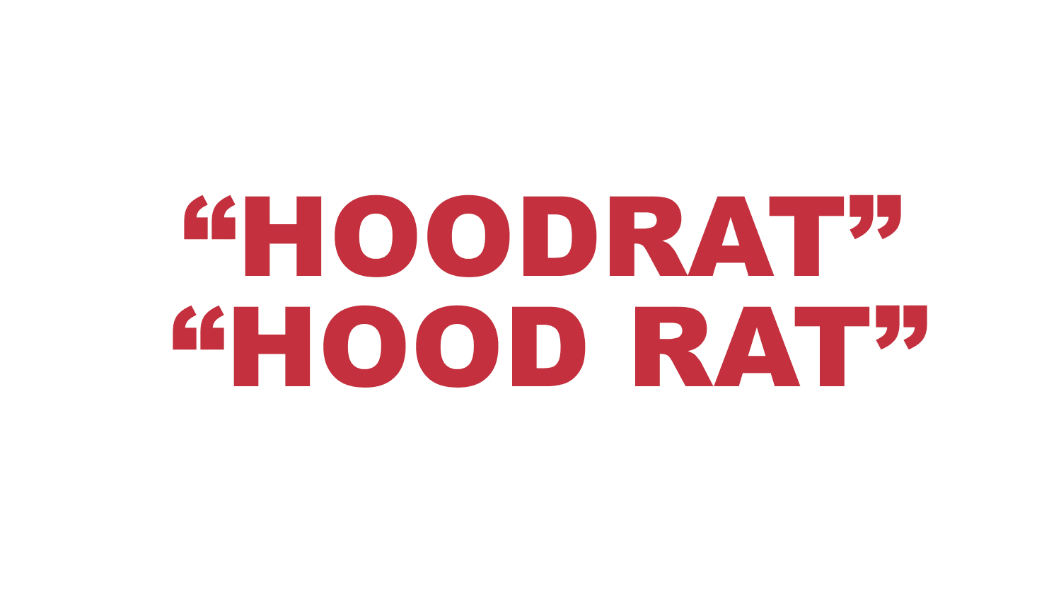 What does "Hoodrat" or "Hood rat" mean? What does "Hoodrat" or "Hood rat" mean?