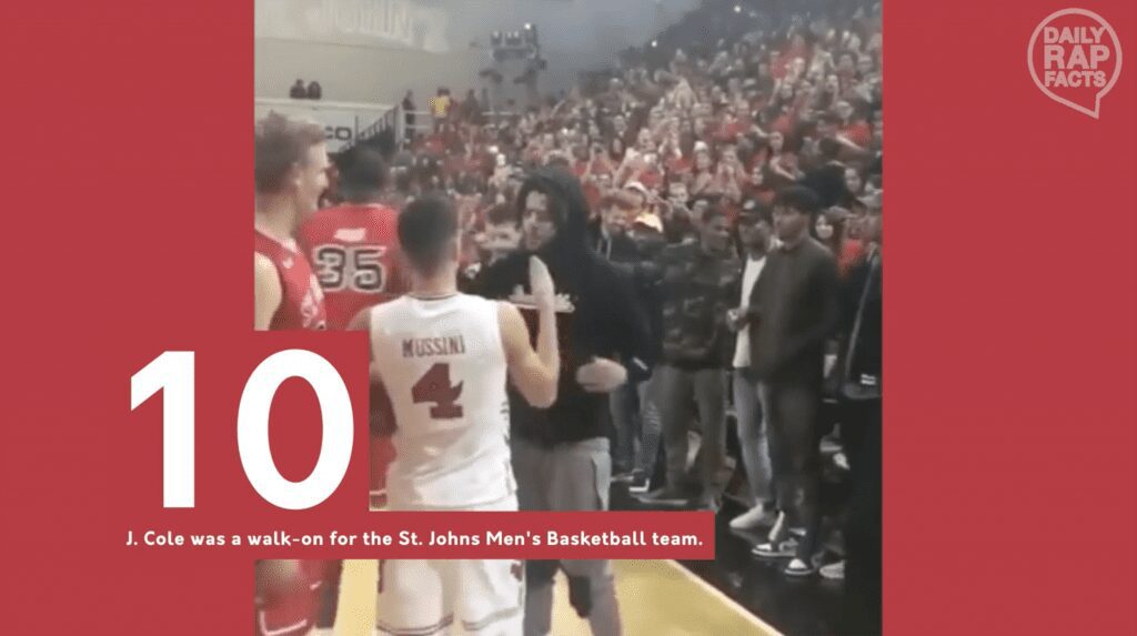 J. Cole was a walk-on for the St. Johns Men's Basketball team