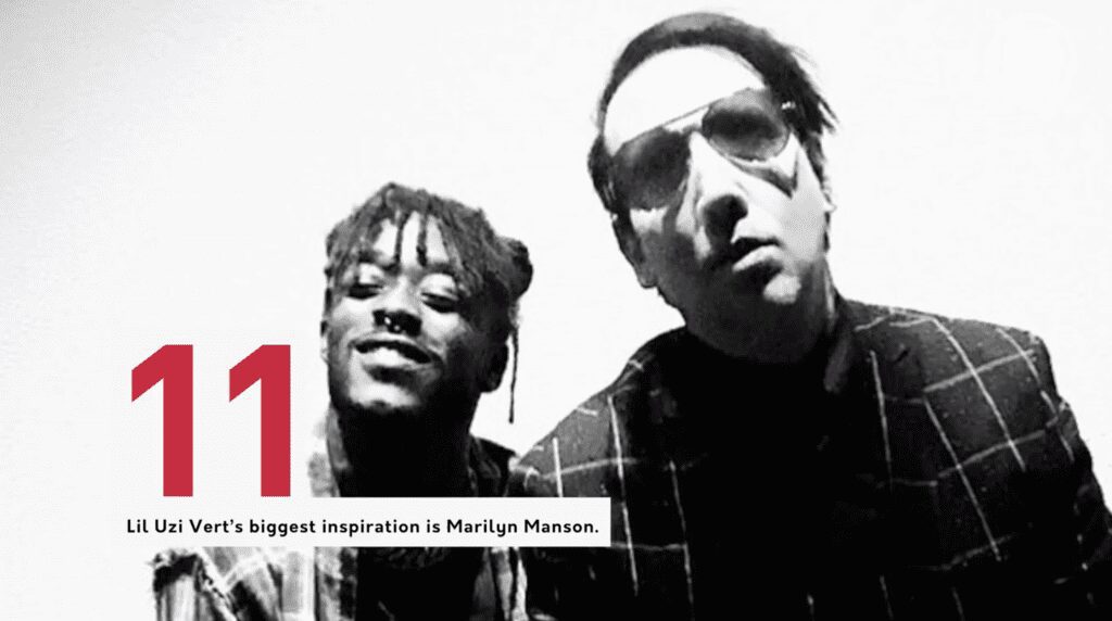 Lil Uzi Vert's biggest inspiration is Marilyn Manson.