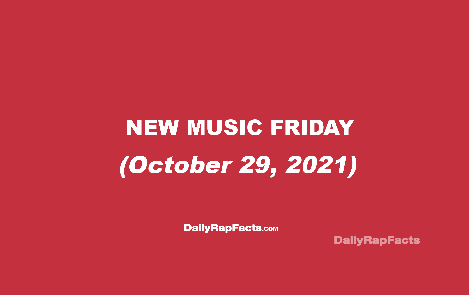 New Music Friday (October 29, 2021)