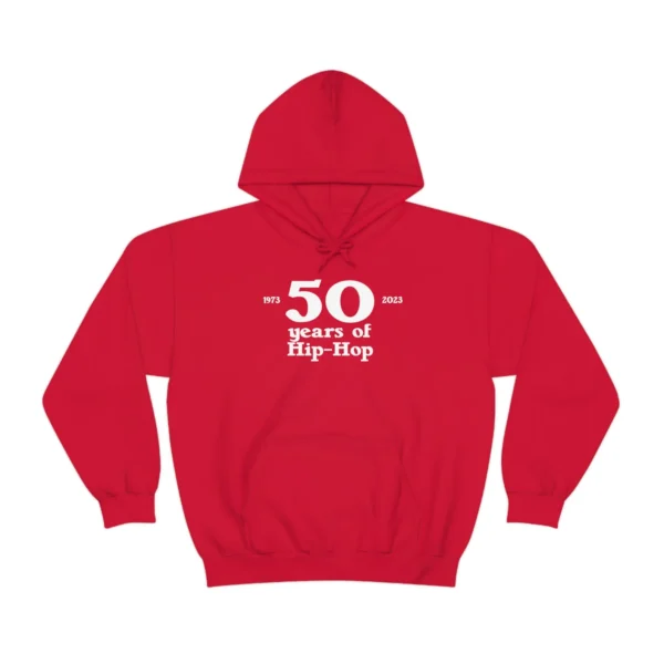 Red 50 years of hip hop hoodie
