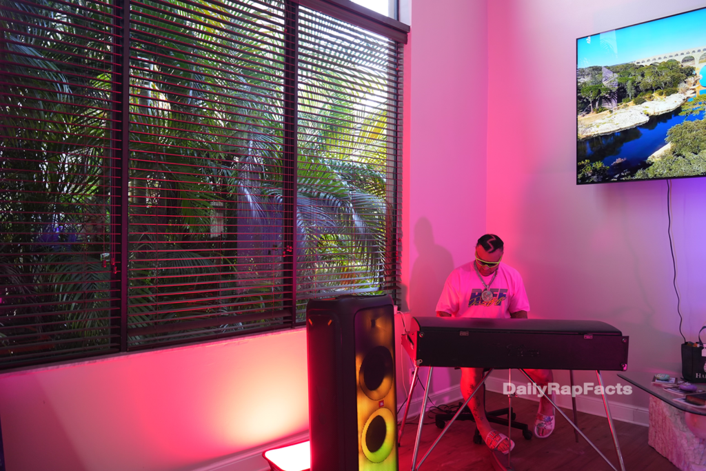 RiFF RAFF in his home recording studio in Florida