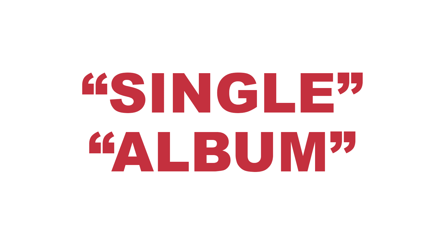 What does "Single" and "Album" mean?