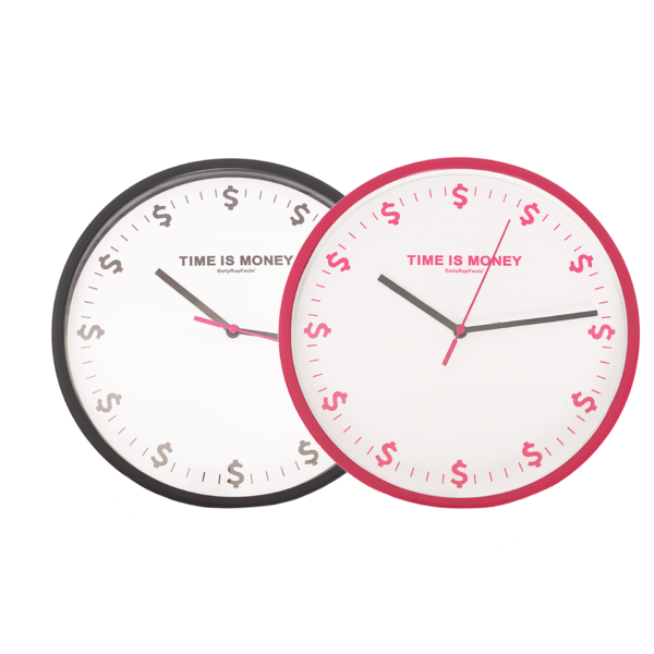 TIME IS MONEY WALL CLOCKS