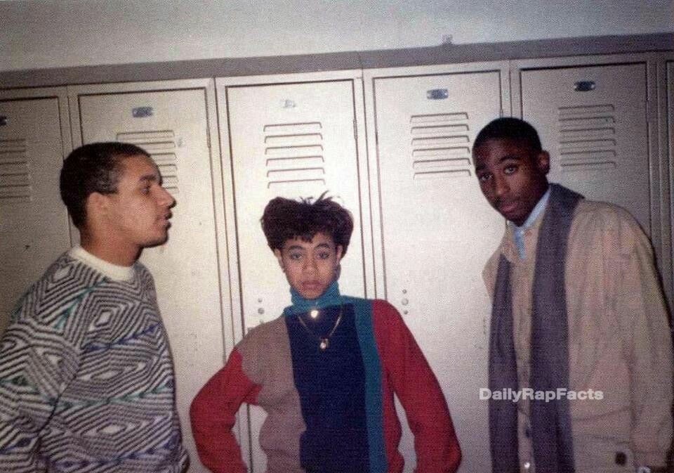 Tupac & Jada Pinkett-Smith went to high school together