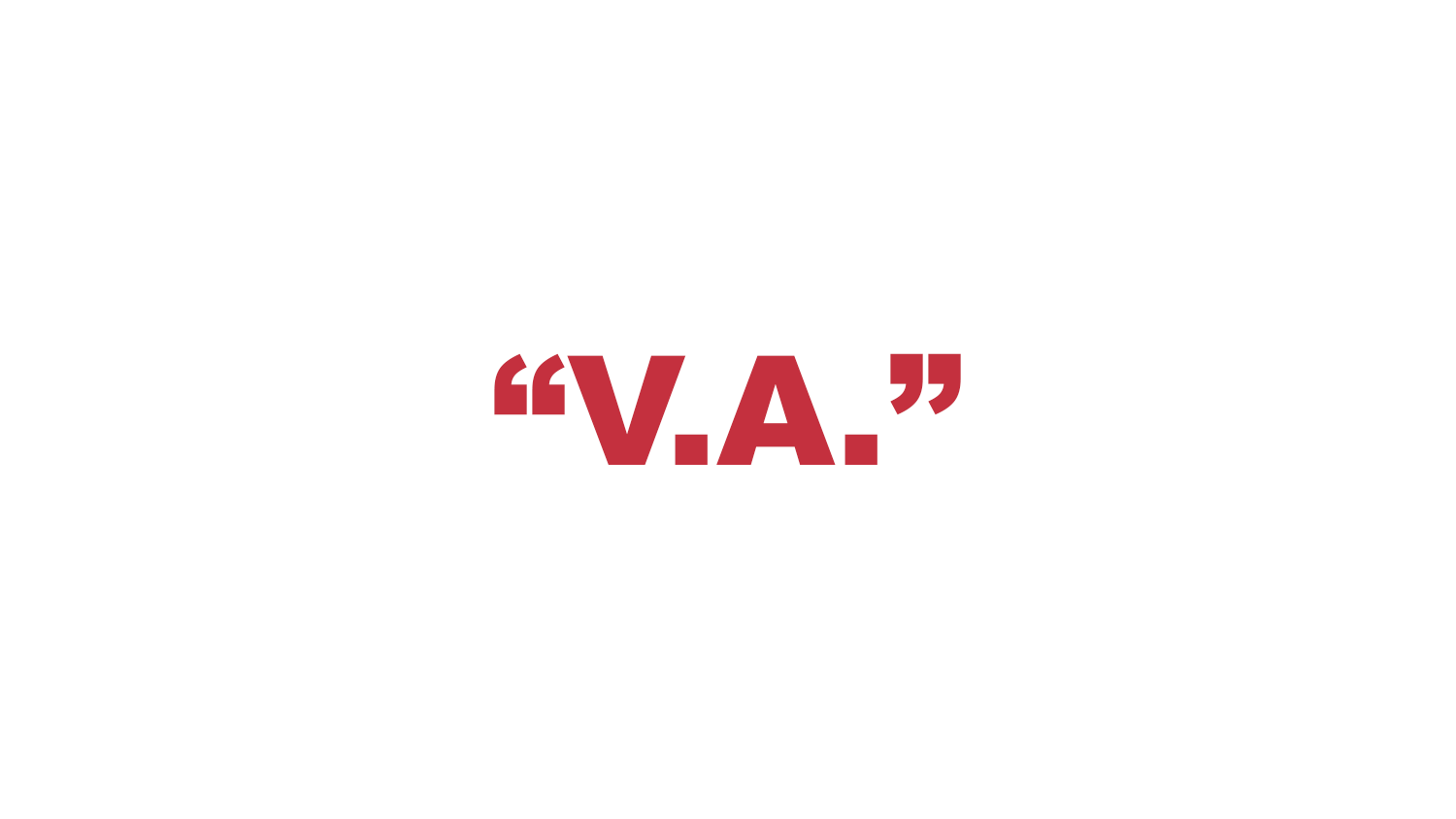 What does "V.A." mean? What does "V.A." mean?