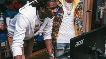 Young Thug on the Computer with Lil Baby