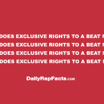 What does Exclusive Rights to a Beat mean?